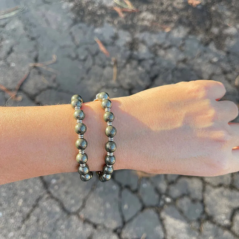 Pyrite Wrist Mala Bracelet