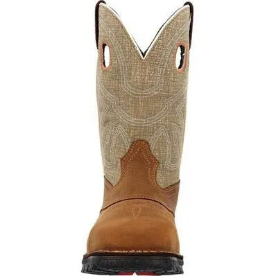 Rocky Men's Hi Wire 11" CT Waterproof Western Work Boot -Brown- RKW0425