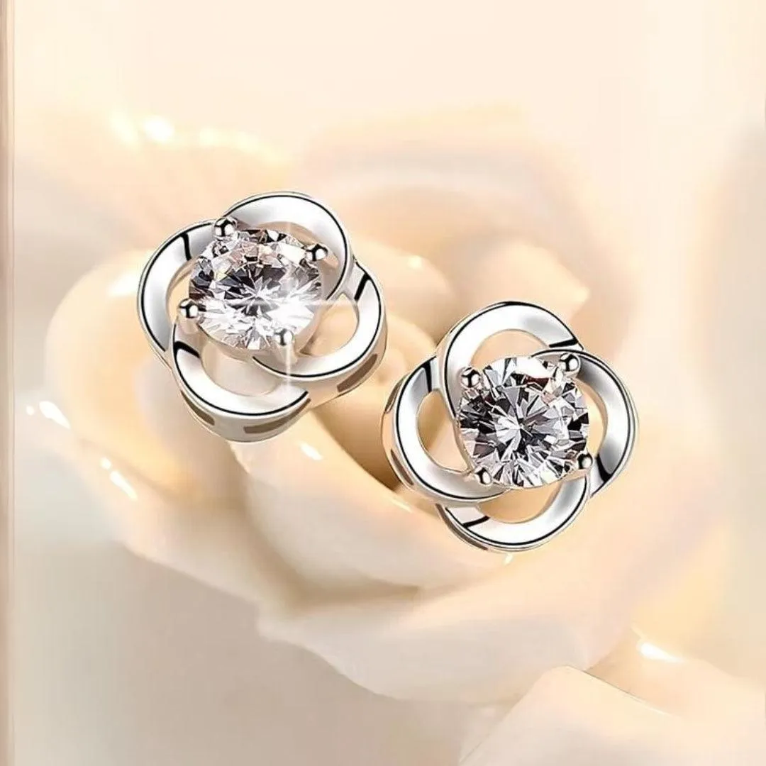 RSE-401 1.0 Carat Elegant Moissanite Swirl Stud Earrings