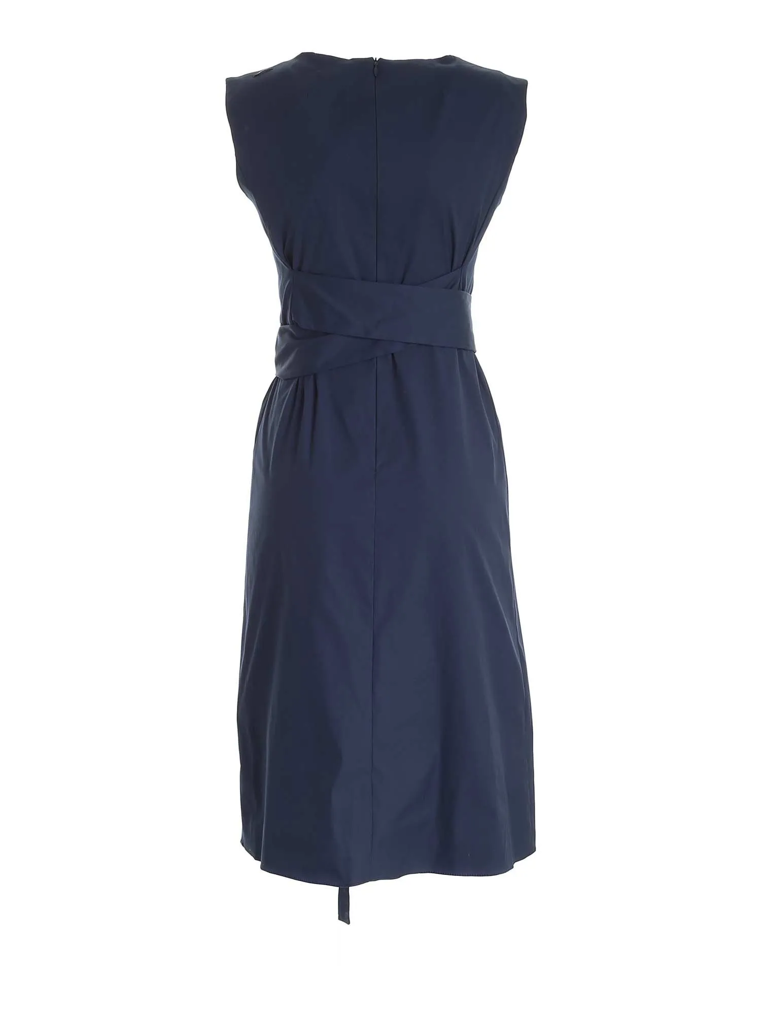 'S Max Mara Sleeveless Belted Dress