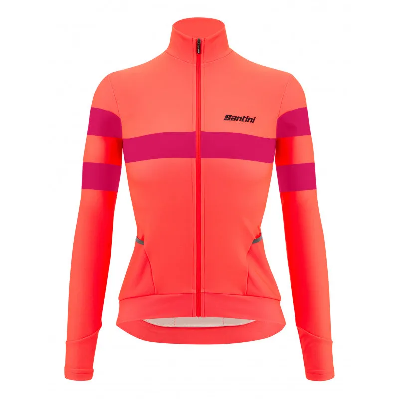 Santini Women's Coral Bengal Mid-Season LS Jersey