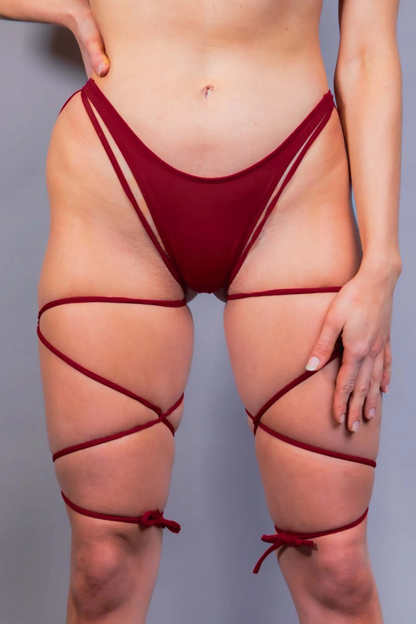 Scarlet Strappy High Hip Bottoms