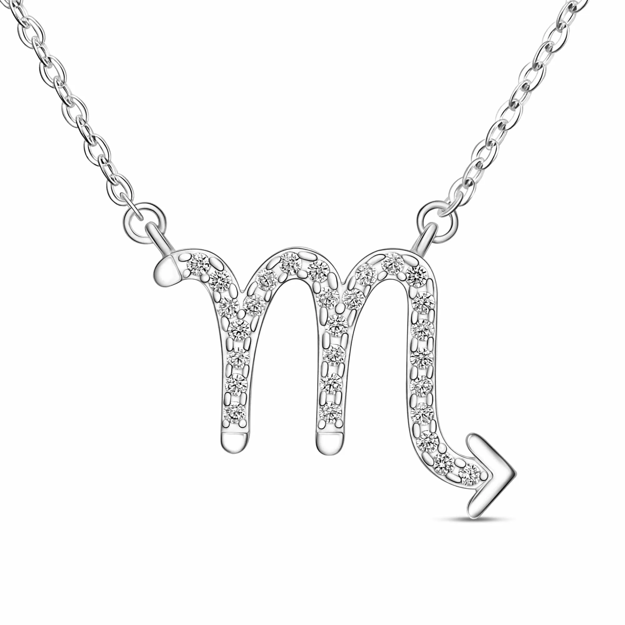 Scorpio Zodiac Necklace Silver Constellation Horoscope