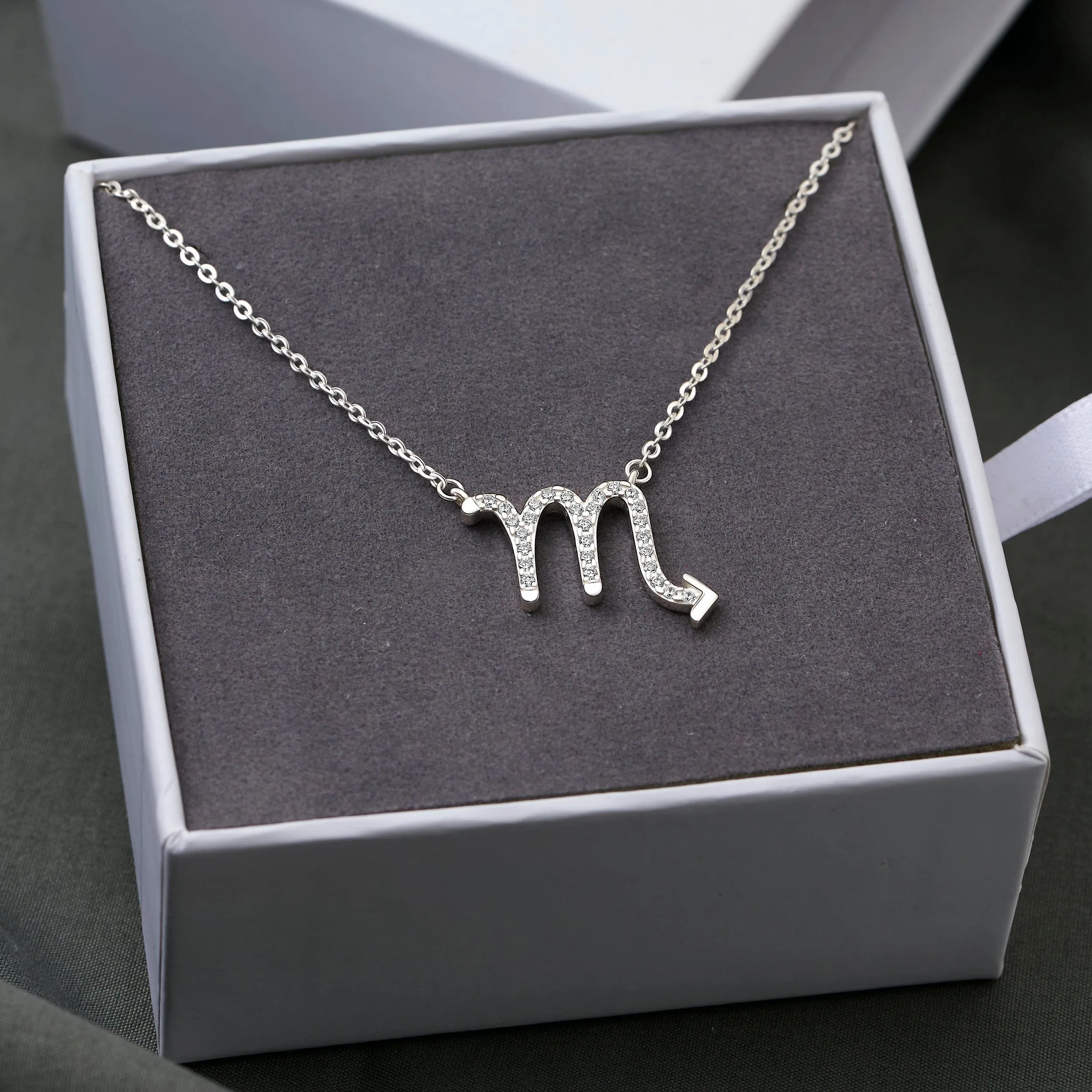 Scorpio Zodiac Necklace Silver Constellation Horoscope