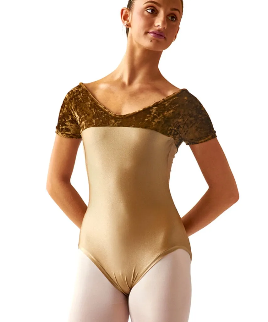 Short-Sleeve Empire Leotard