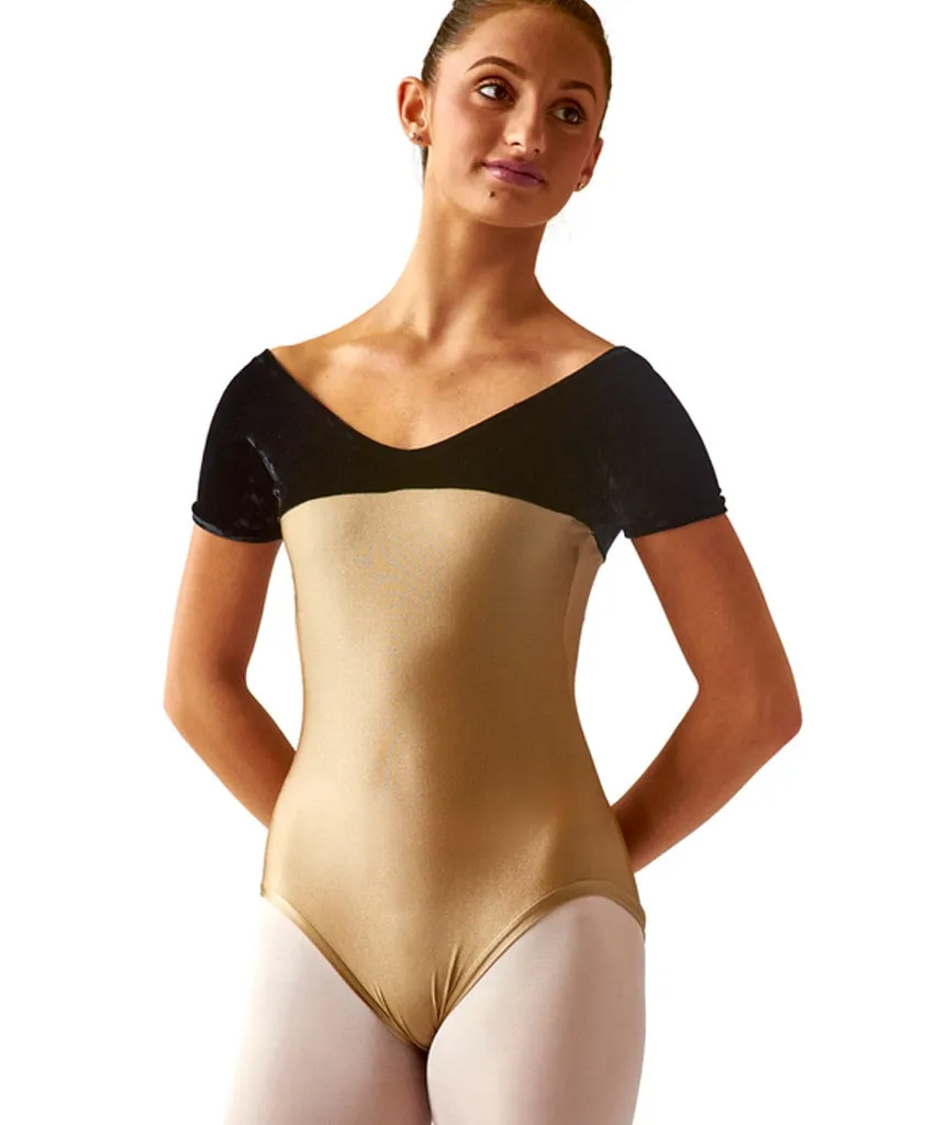 Short-Sleeve Empire Leotard