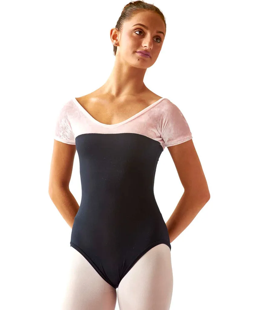 Short-Sleeve Empire Leotard