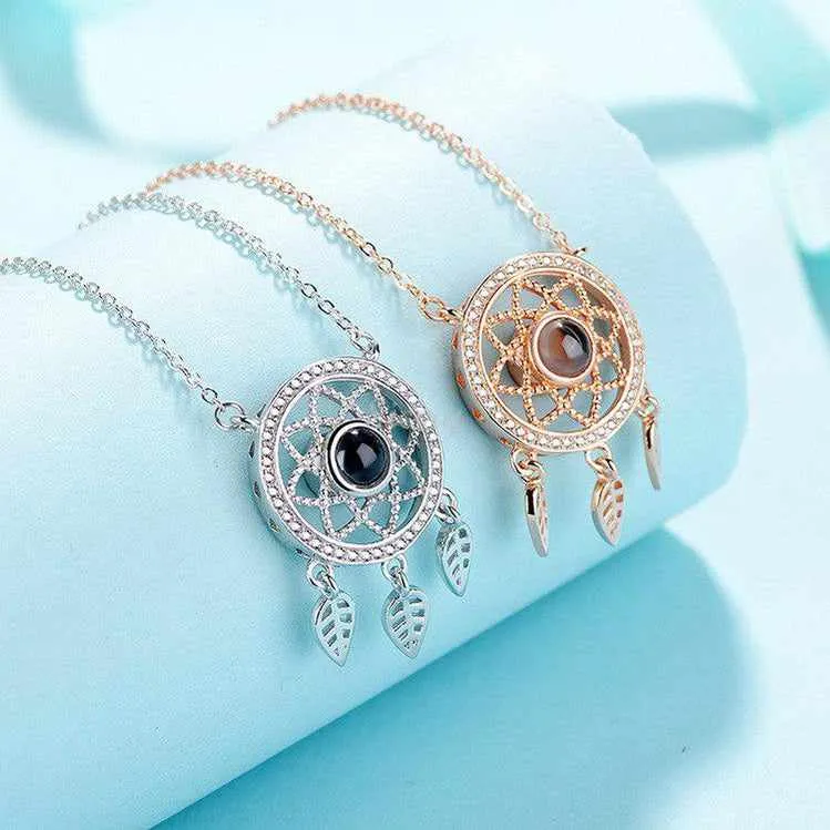 Siciry Personalized Projection Photo Necklace - Dreamcatcher