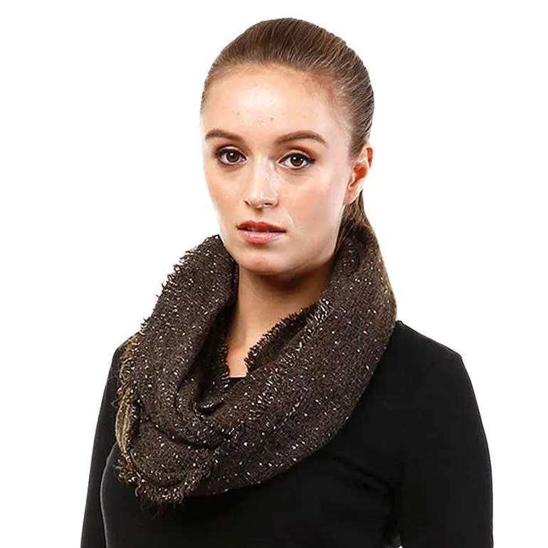 Solid Boucle Infinity Scarf