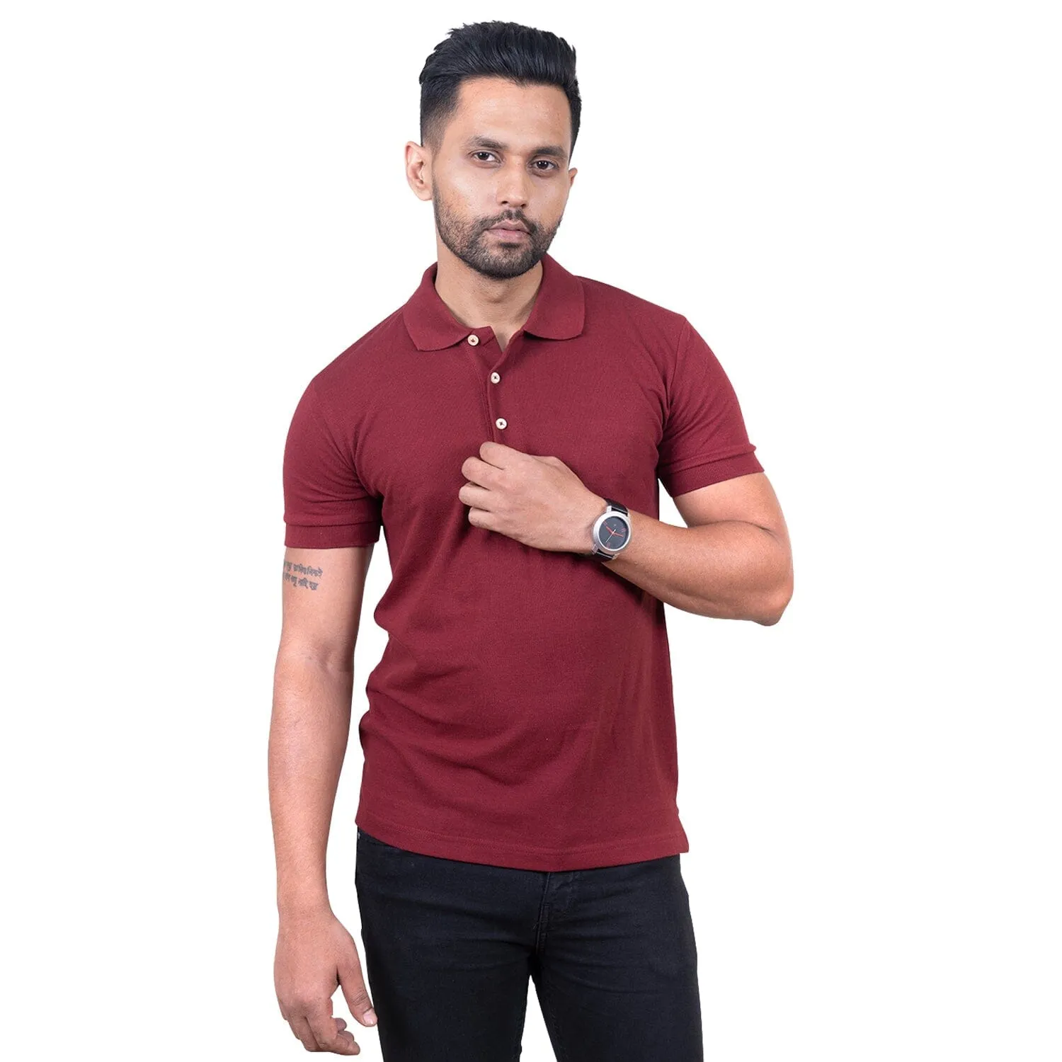 Solid Polo | Maroon