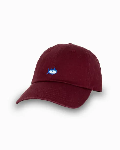 Southern Tide Mini Skipjack Leather Strap Hat - Maroon