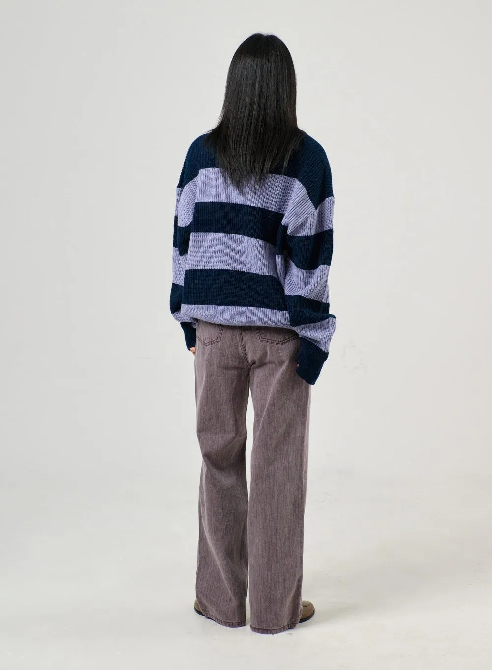 Stripe Knit Sweater OF405