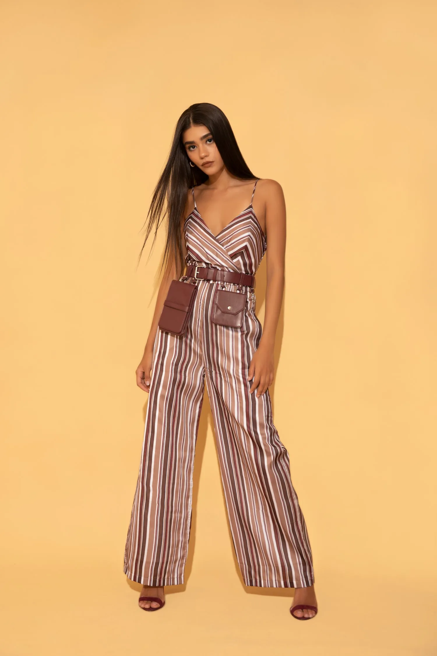 Striped Casual Jumpsuit