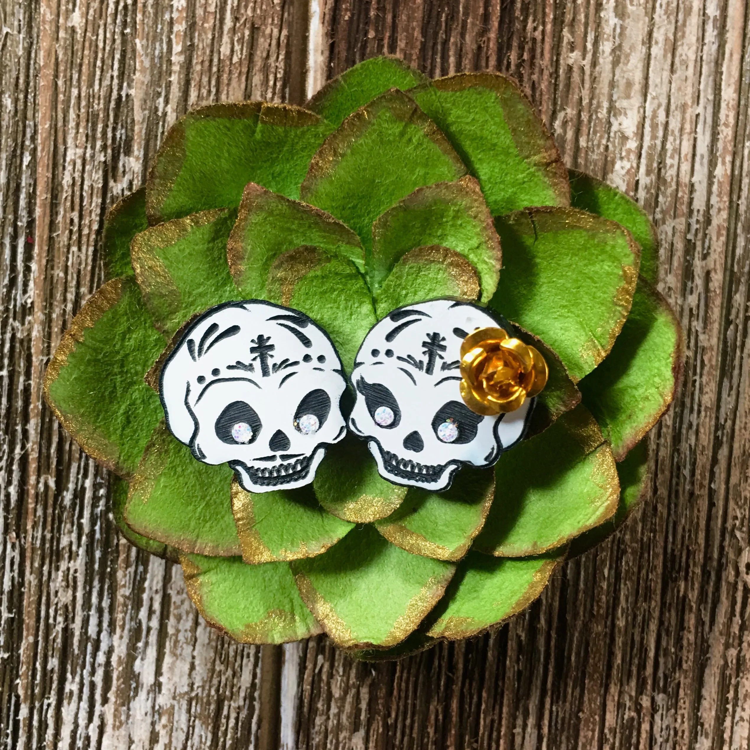 Sugar Skull Stud Earrings #1003