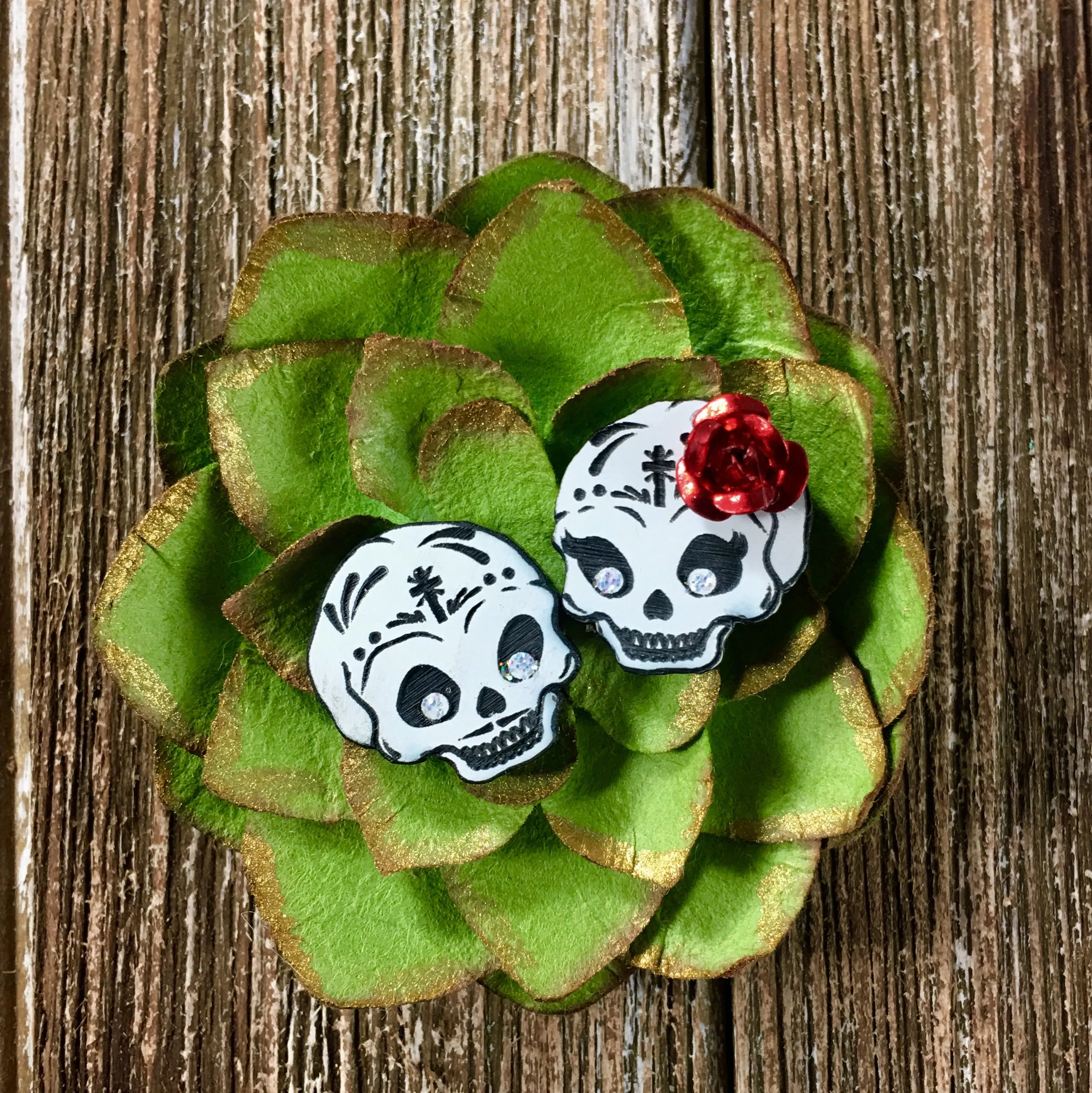 Sugar Skull Stud Earrings #1003