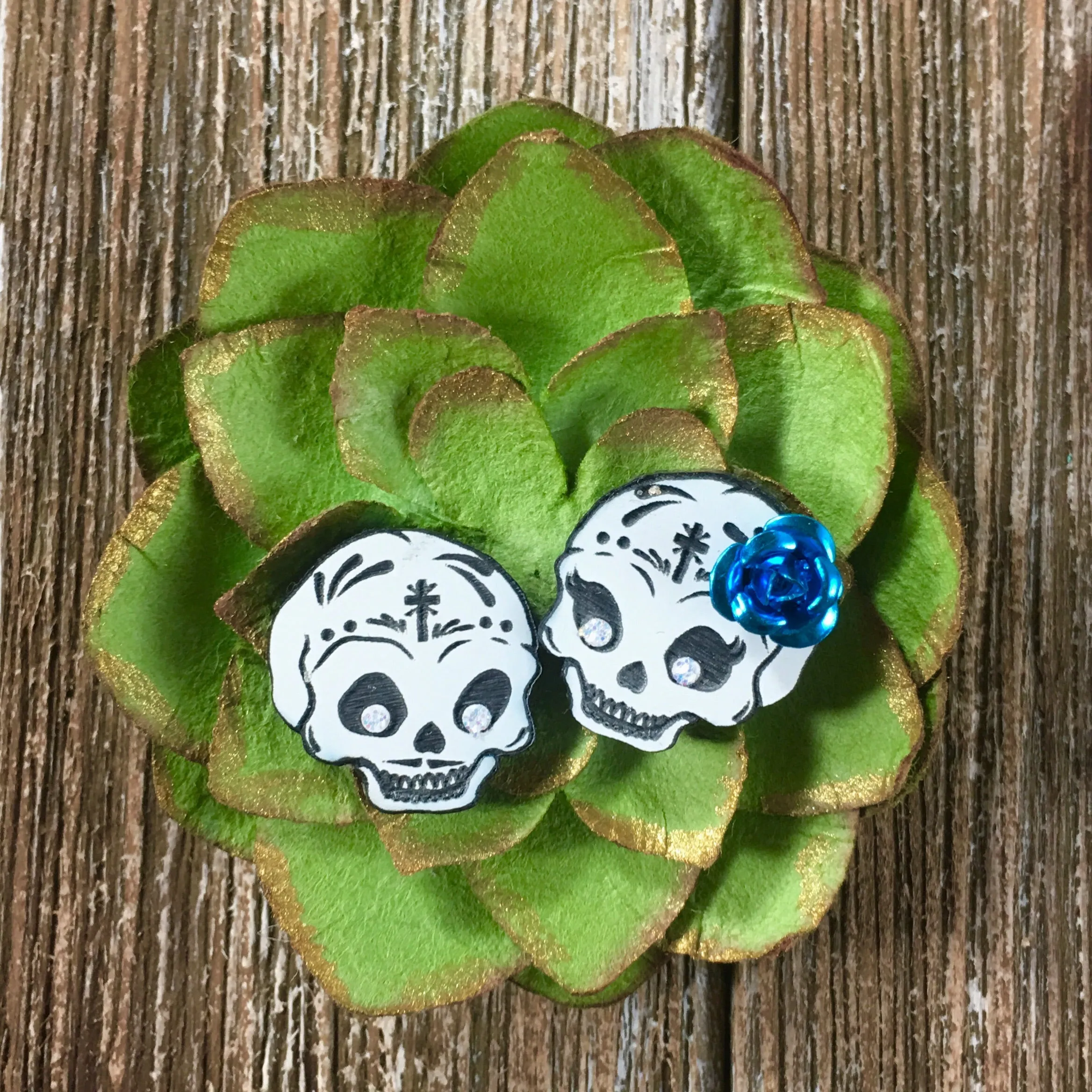 Sugar Skull Stud Earrings #1003