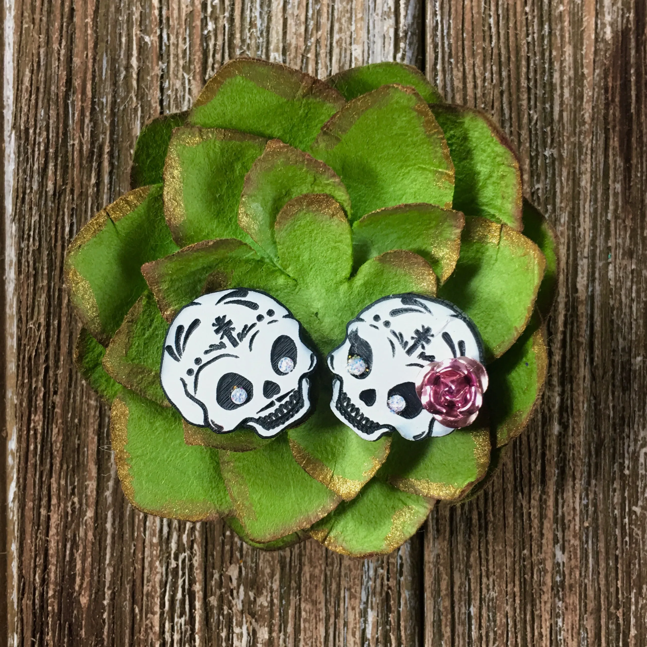 Sugar Skull Stud Earrings #1003