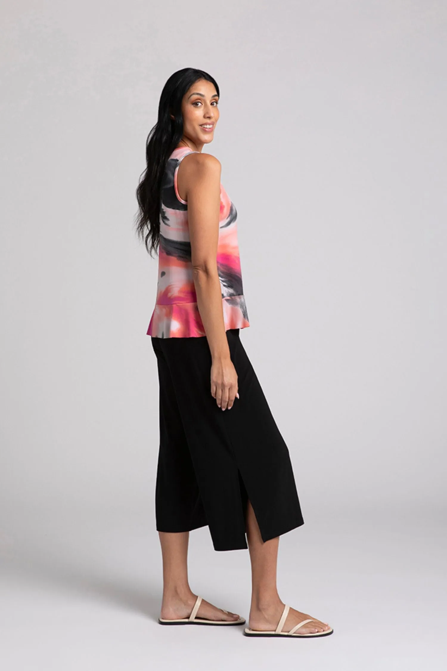 Sympli Sleeveless Peplum Top - Style 21207P