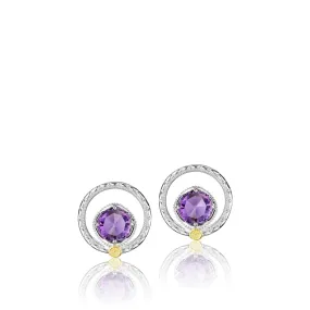 TACORI Silver Bloom Gem Studs featuring Amethyst  Ref# SE14001