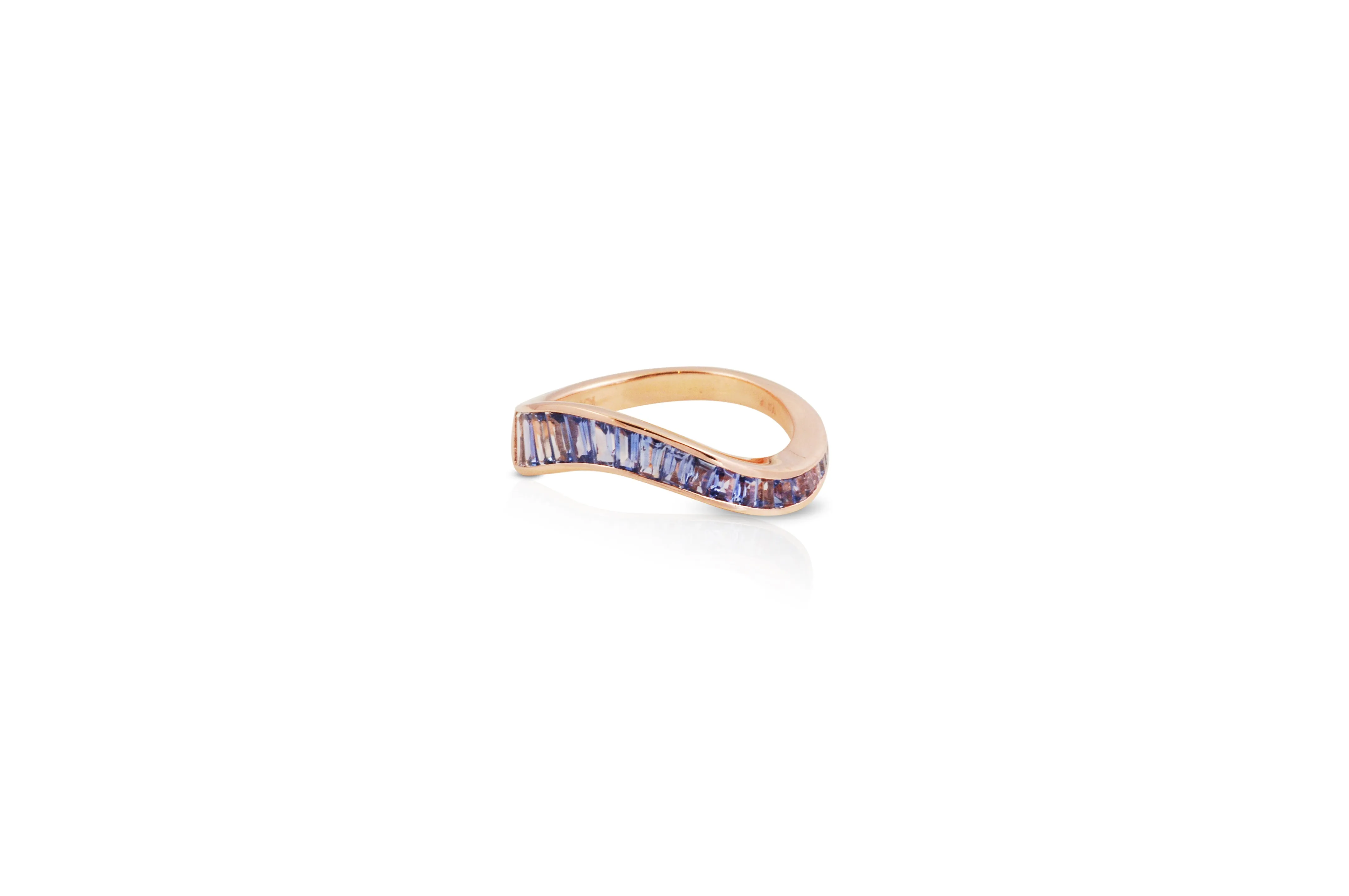 Talay Flow Wave Ring in Purple Sapphire