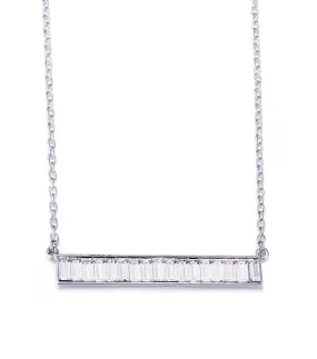 The straight cubic zirconia necklace