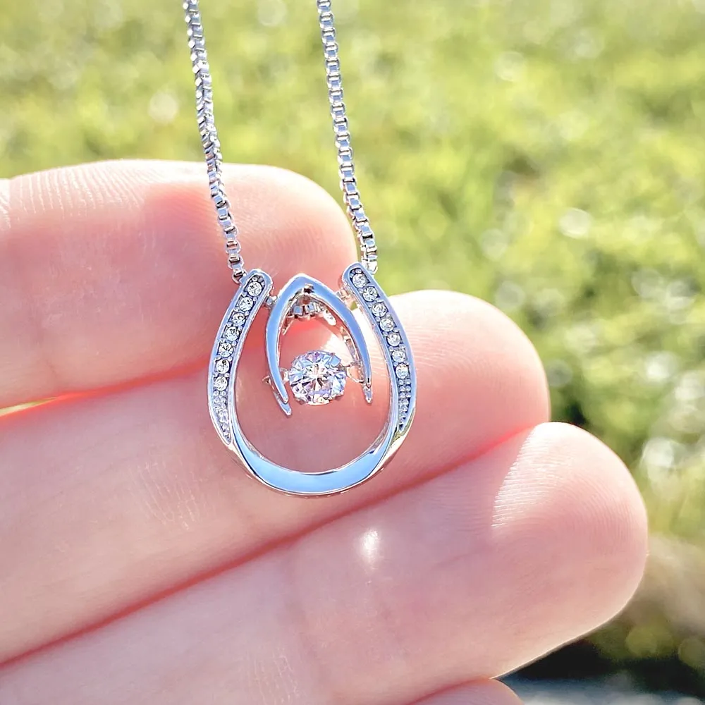 To My Soulmate For Wife or Girlfriend Lucky Horseshoe Pendant Necklace