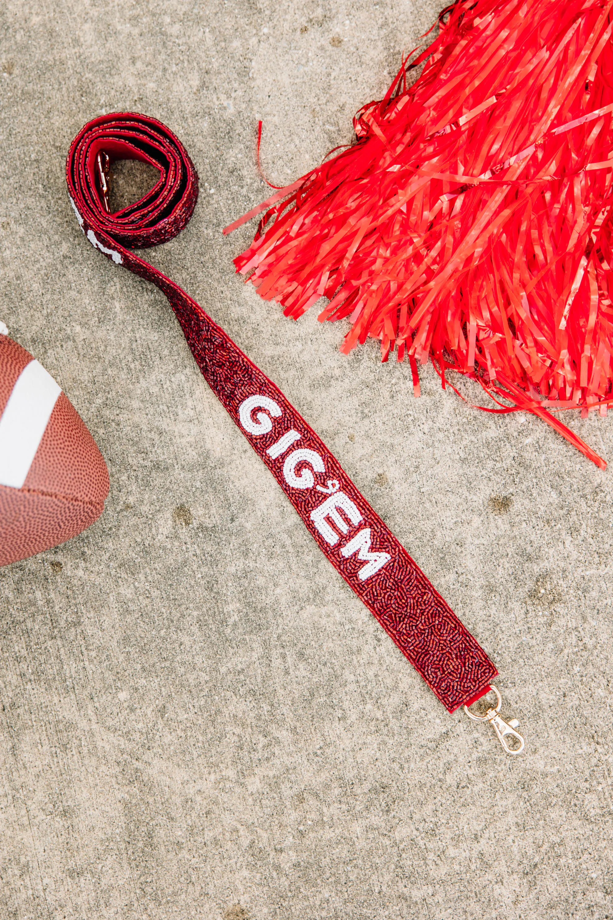 Treasure Jewels: Gameday Maroon Beaded Purse Strap