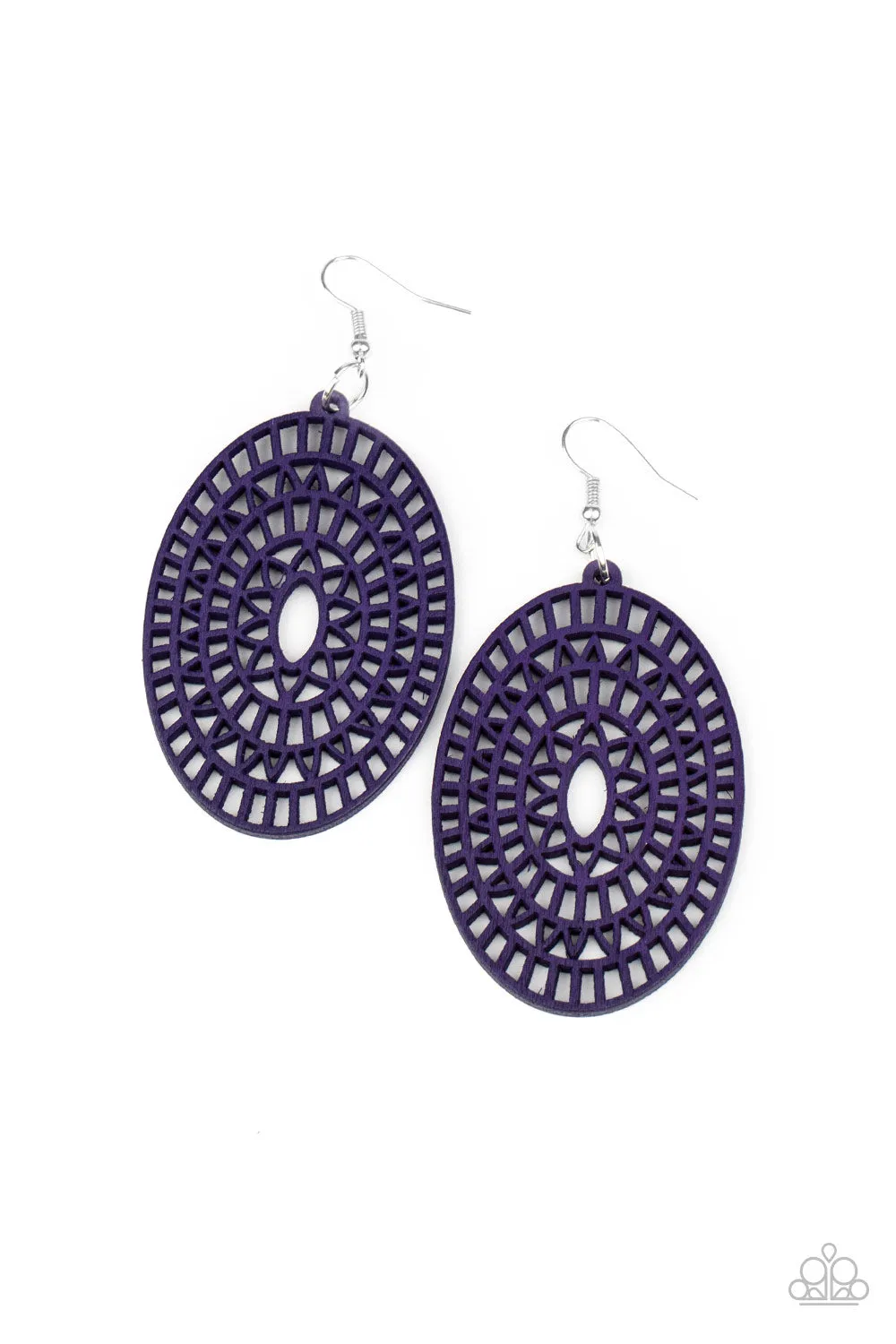 Tropical Retreat Purple-Earrings