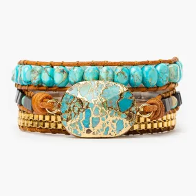 Turquoise Calming Energy Wrap Bracelet