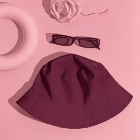 Unisex Maroon Classy Bucket Hat