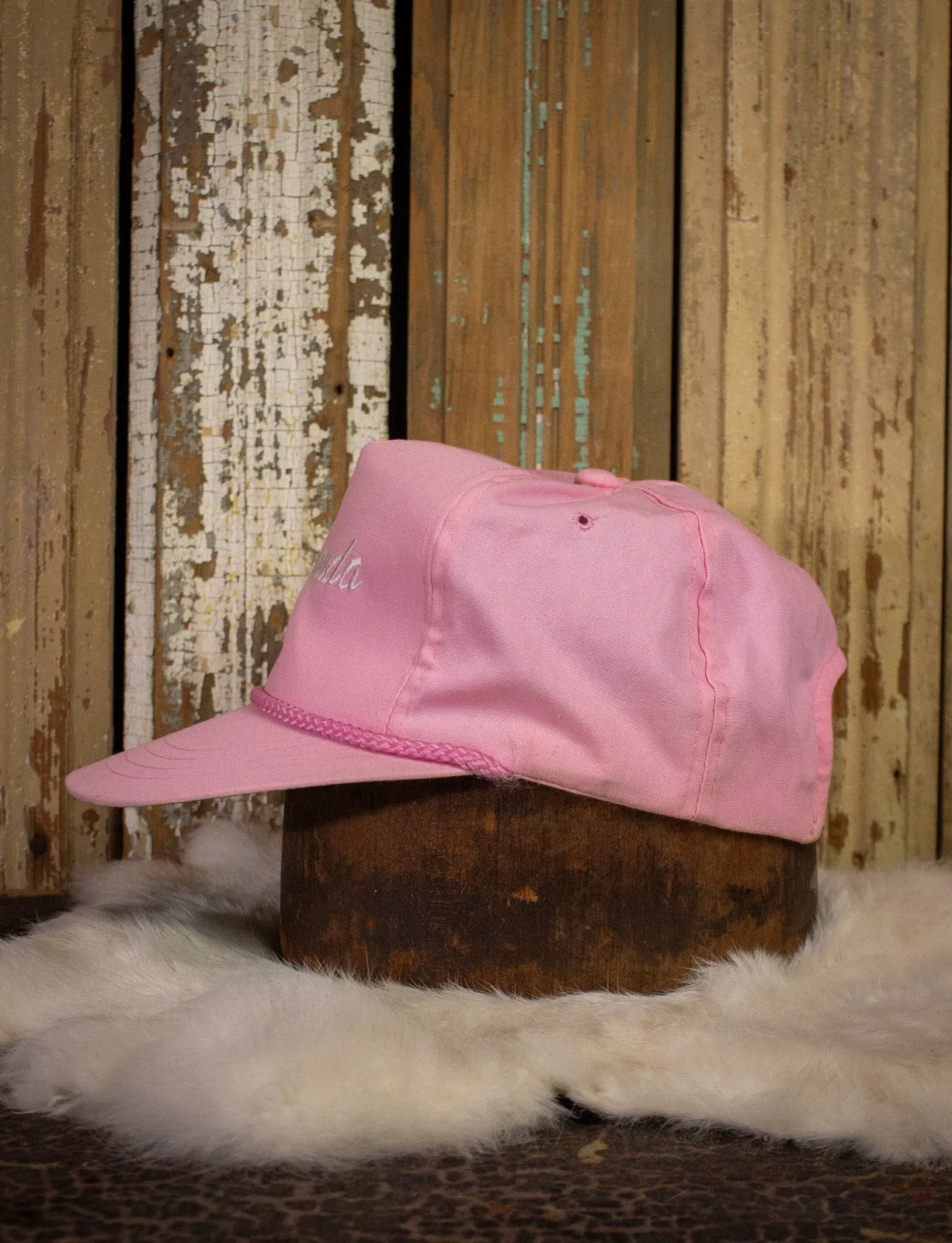 Vintage Bermuda Trucker Hat Pink