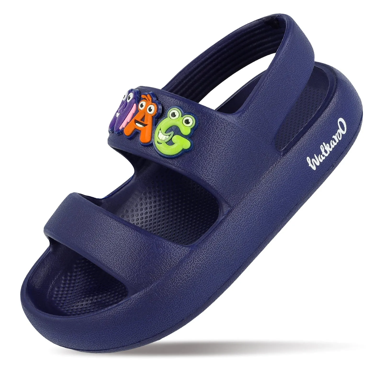 Walkaroo Kids Solid Clog Sandals  - WK374 Navy Blue