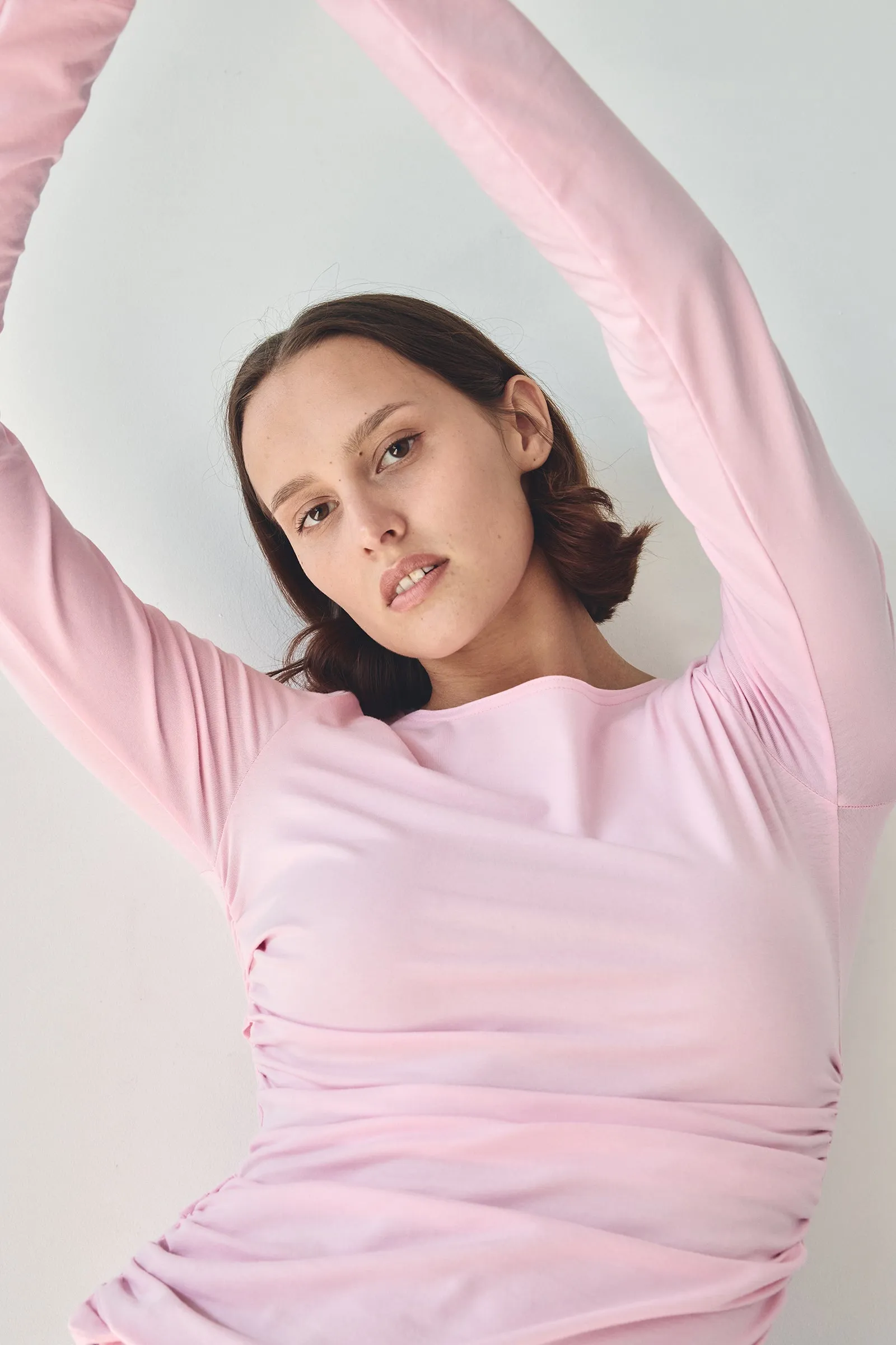 Warp LS Top in Baby pink