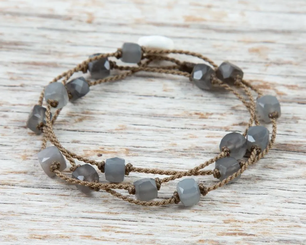 Wrap-1797-Gray Moonstone Cube Petite