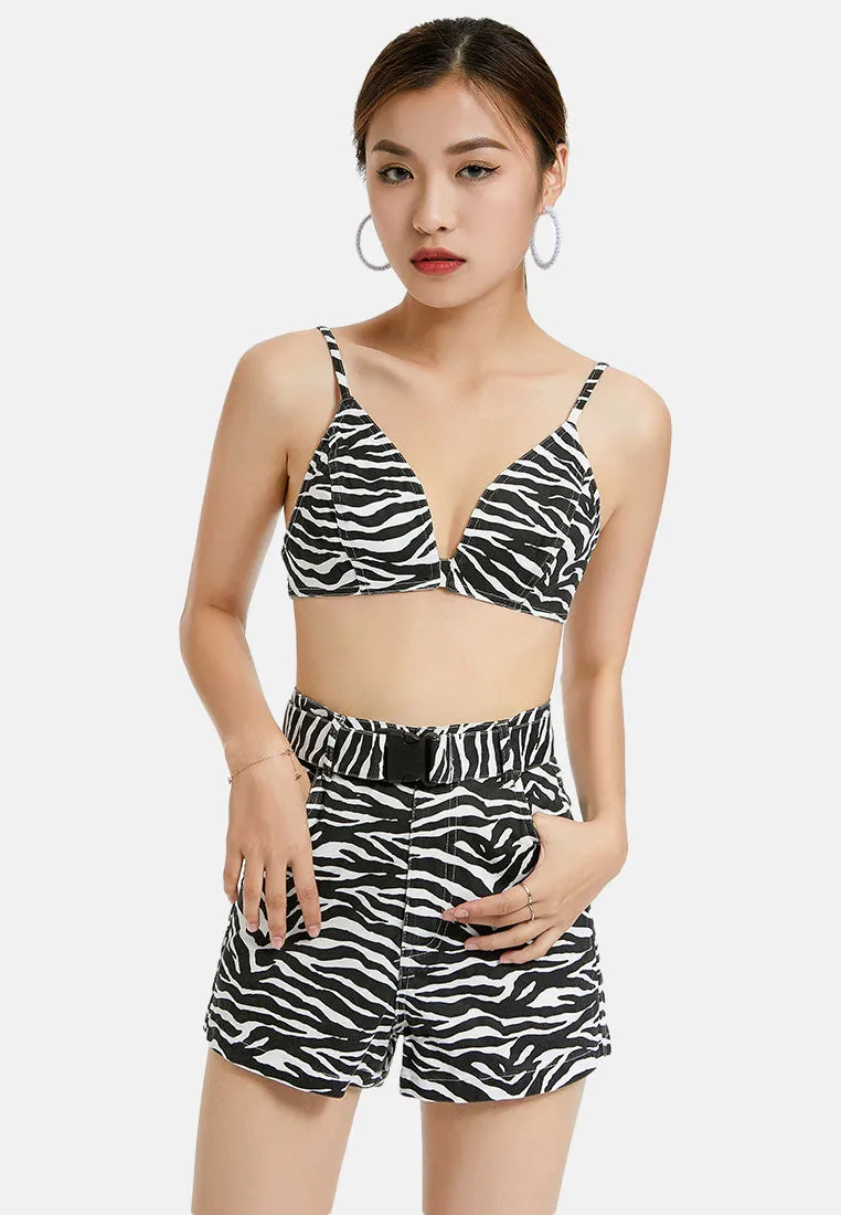 zebra print bralette